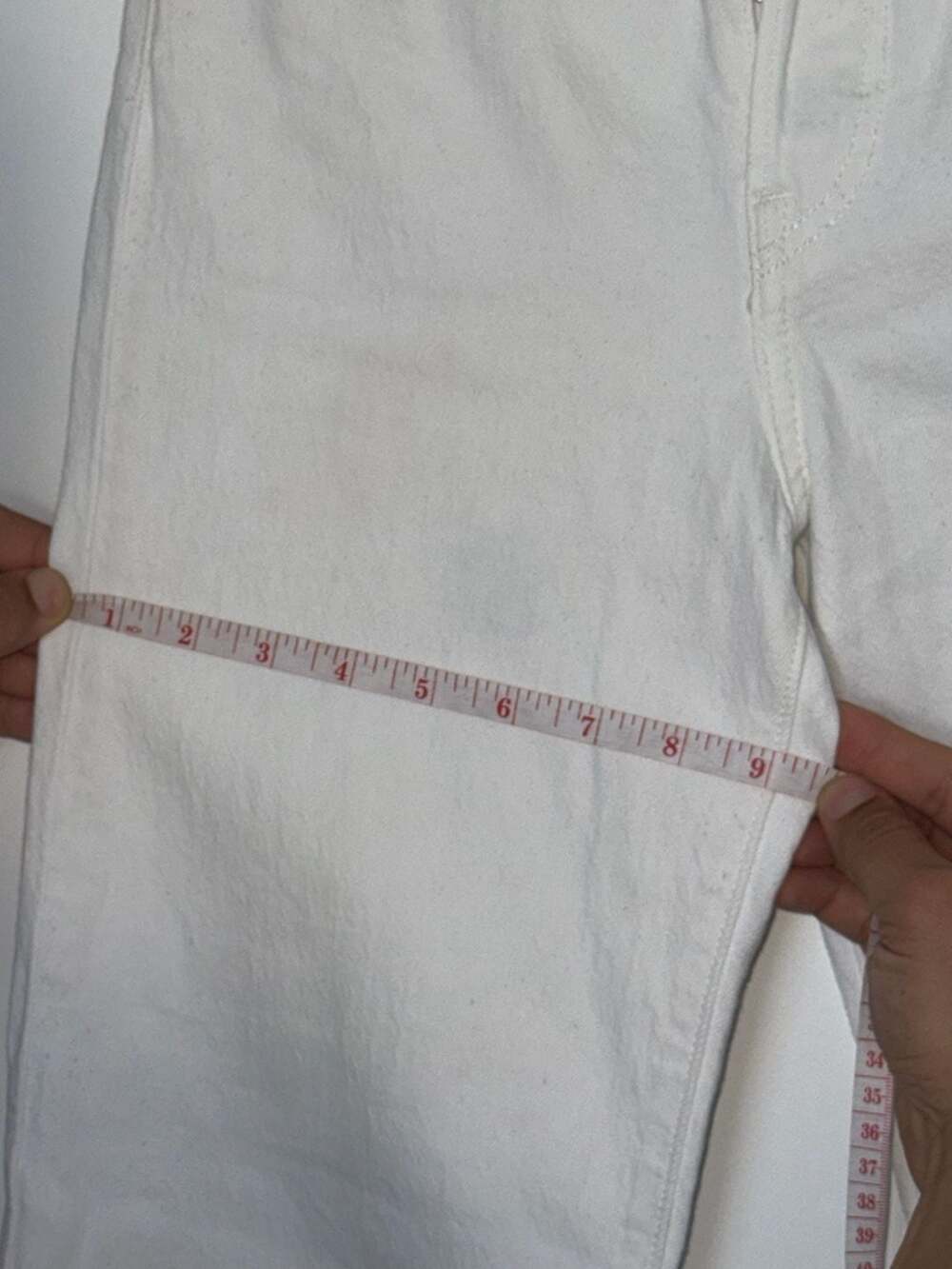 Levi's Premium Ribcage Straight Ankle White Jeans Size 25 - Picture 8 of 11